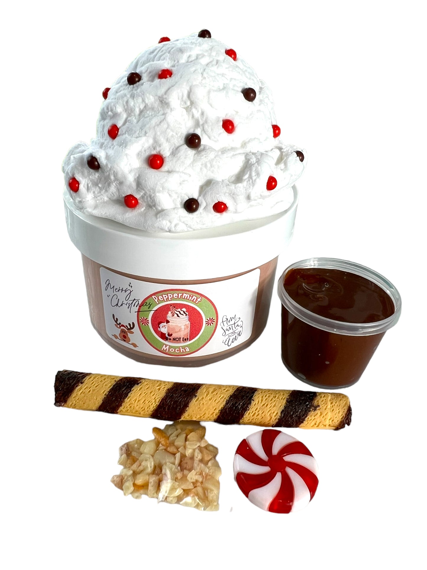 Peppermint Mocha Icecream slime diy kit