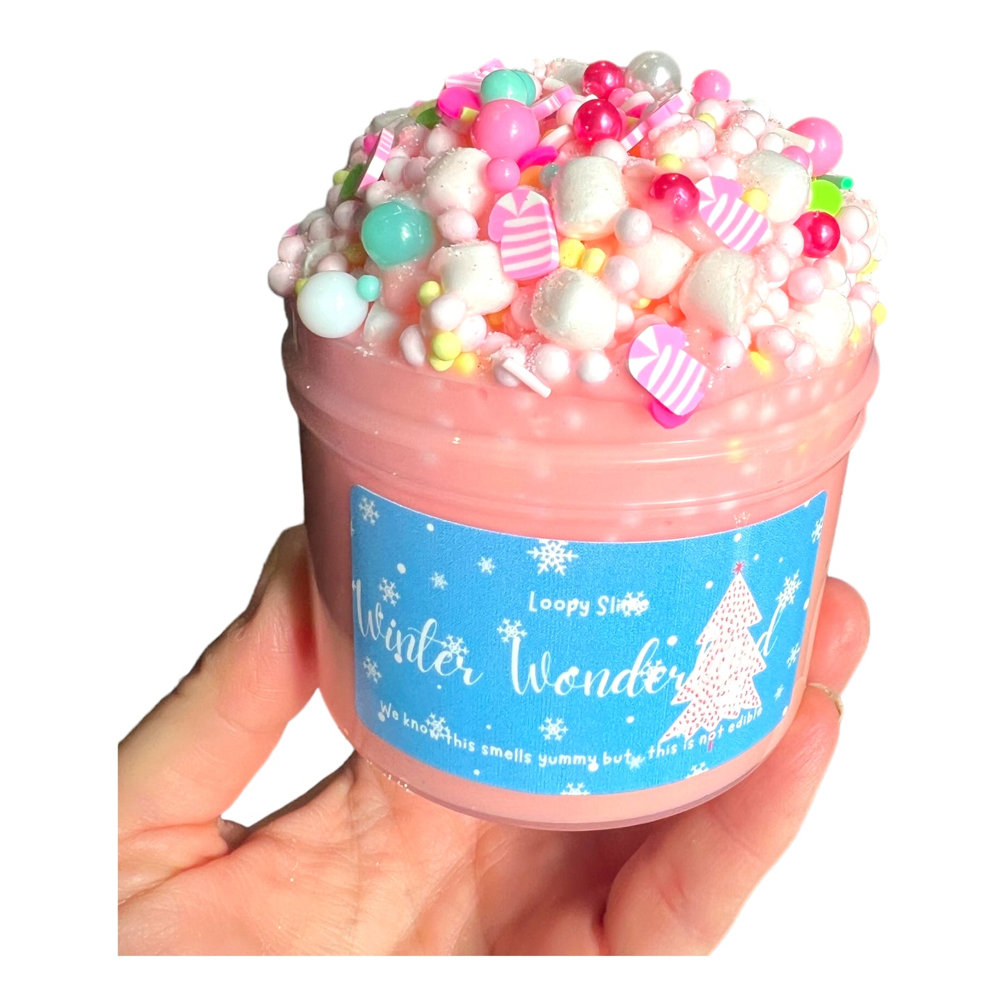 Winter Wonderland foam bead slime