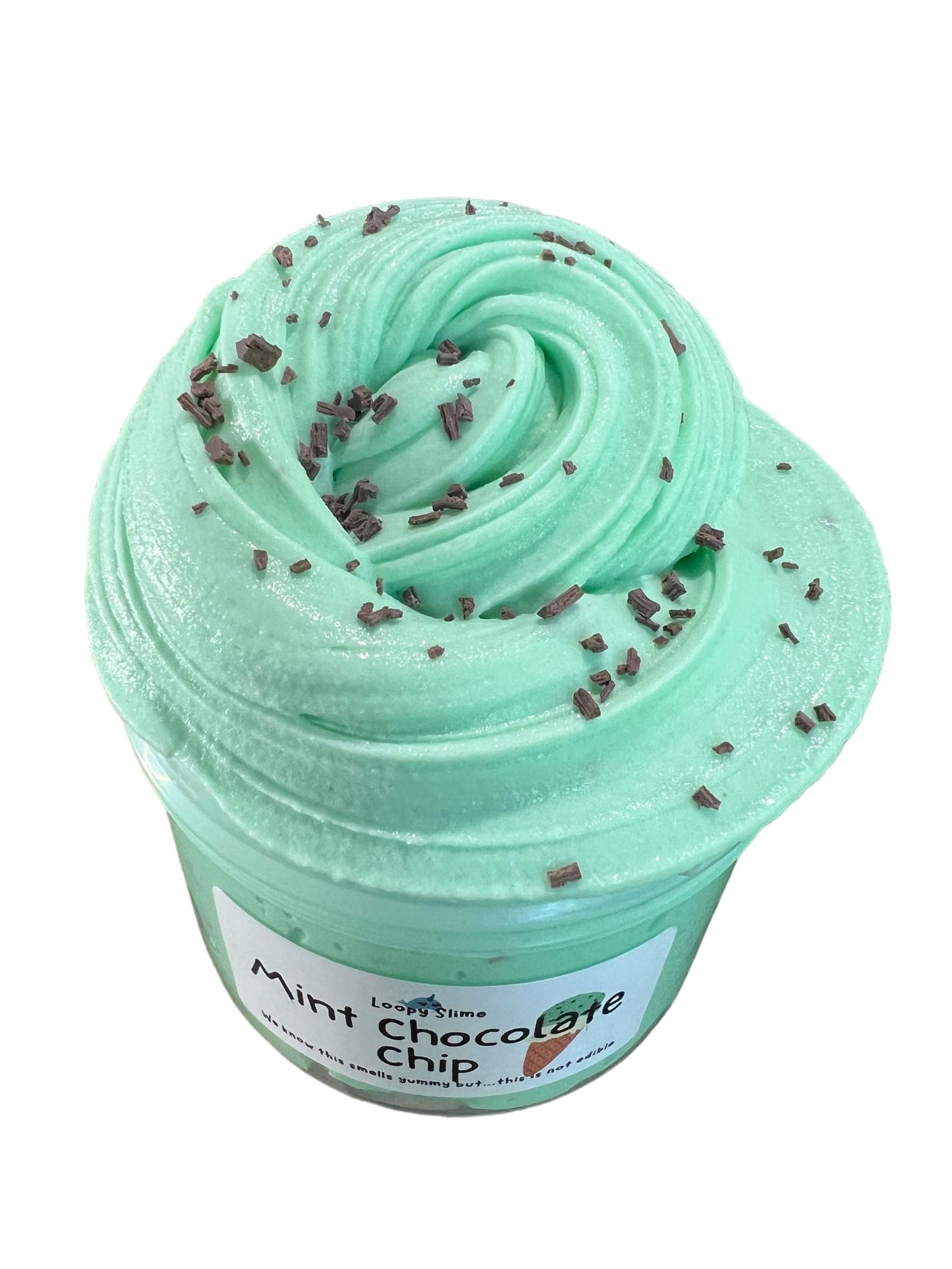 Mint chocolate chip slime