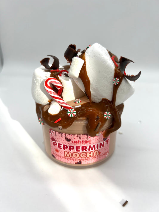 DIY Peppermint Mocha Marshmallow Hot Chocolate Slime kit